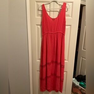 City Chic Vibrant Coral Maxi Dress